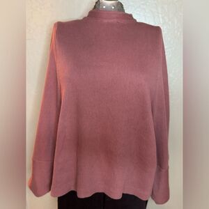 Madewell Textured Dusty Rose Turtleneck Sweater Size Medium